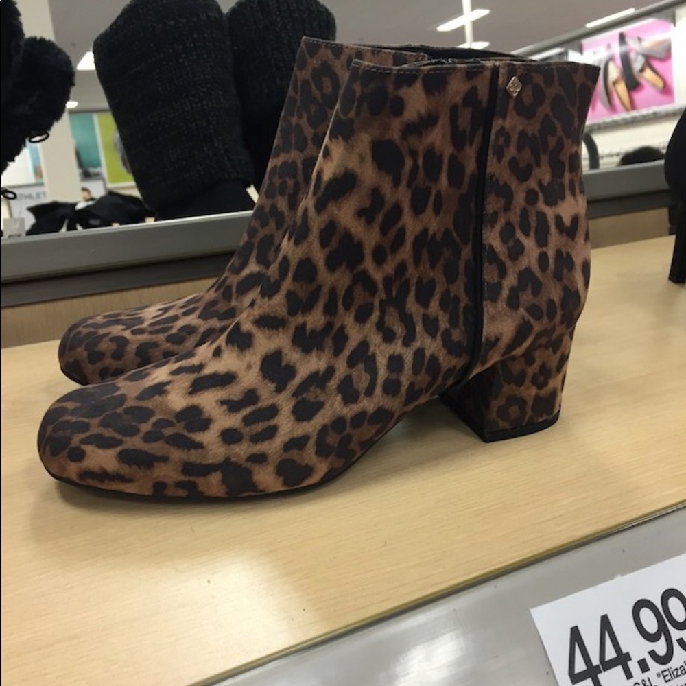 Leopard ankle boots